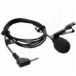 Lapel tie microphone with the so-called crocodile clips for fastening, of a omnidirectional pattern and very good acoustic parametres.