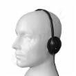 Doppia cuffia con sistema regolabile sulla testa. Raccomandata nelle condizioni di alto livello di rumore oppure per le persone con i problemi di udito.